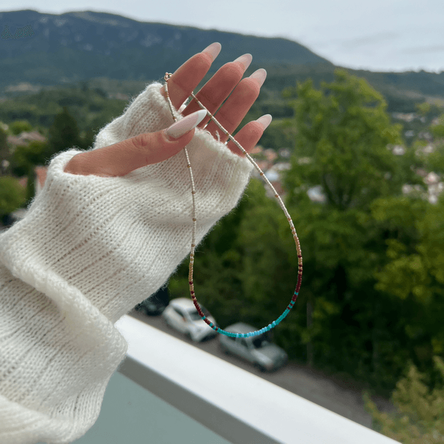 Ras de cou en perles rocailles Japonaise Miyuki