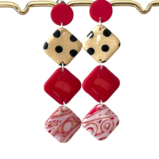 Boucles d’oreilles Pop Framboise 