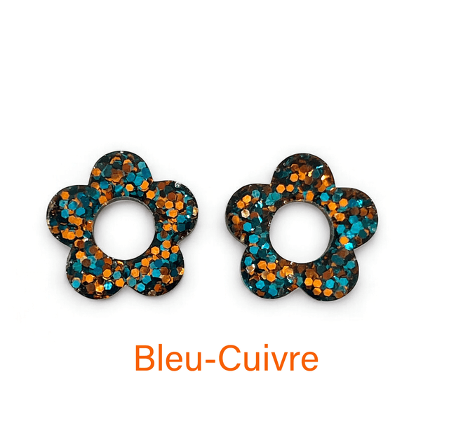 Boucles d’oreilles pailletées sans créole 