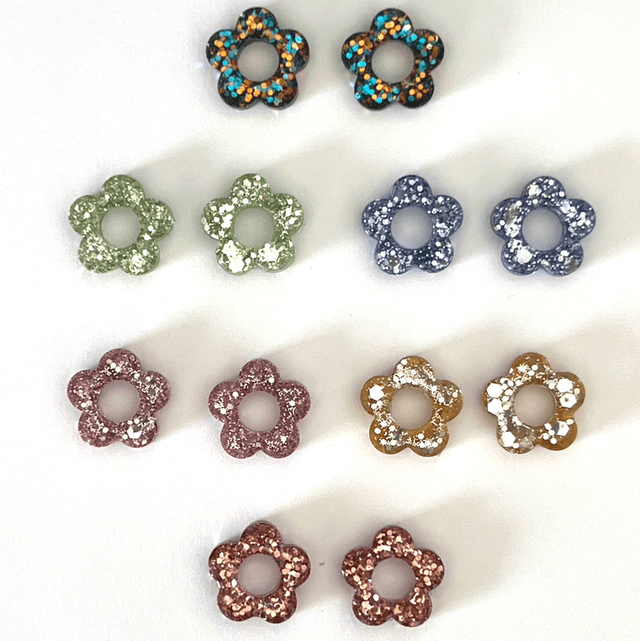 Boucles d’oreilles pailletées sans créole 